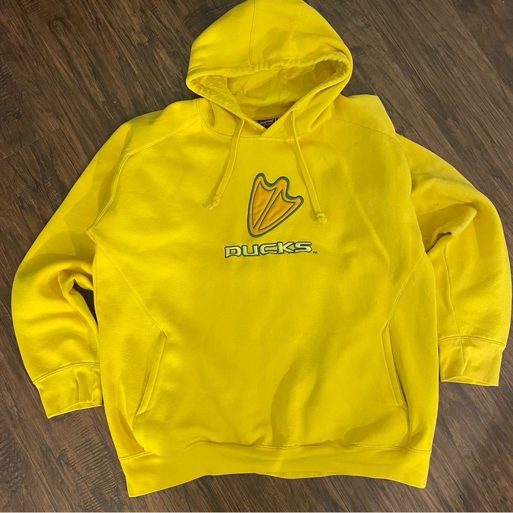 Vintage Oregon Ducks Footprint Logo Hoodie XL